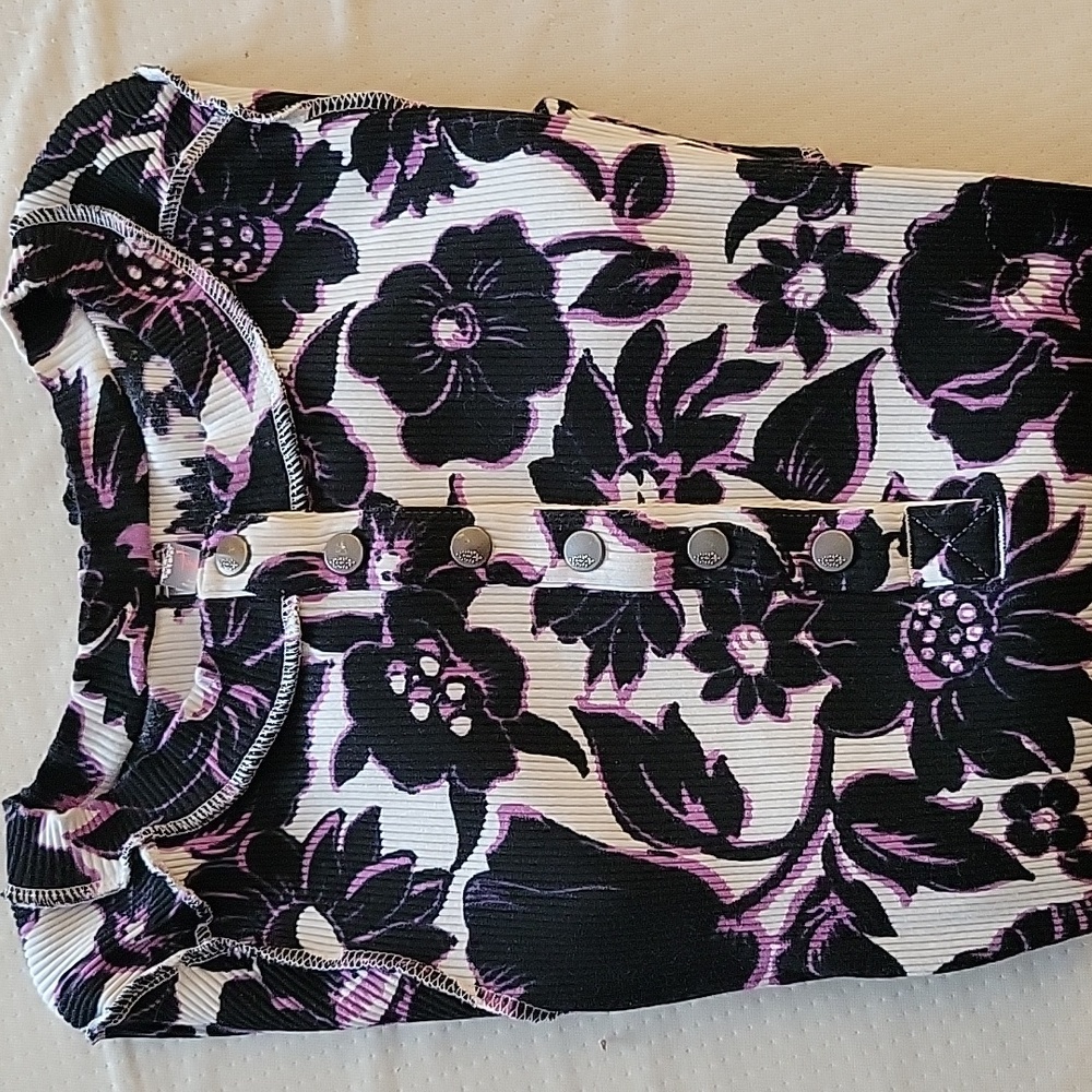 FREE PEOPLE RALLY LILAC GARDEN FLORAL SHIRT